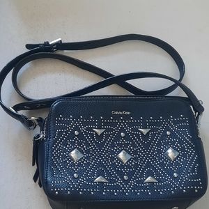 Calvin Klein studded black leather bag